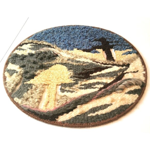 Rug Hooking Display Nature Scene Vintage 1970s - Picture 6 of 7